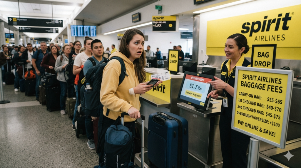 spirit airlines baggage fees